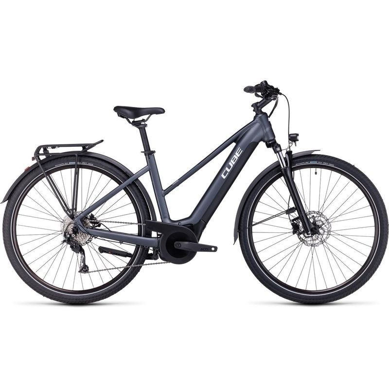 Cube Touring Hybrid ONE 500 Trapeze Electric Hybrid Bike 500Wh Battery grey'n'white