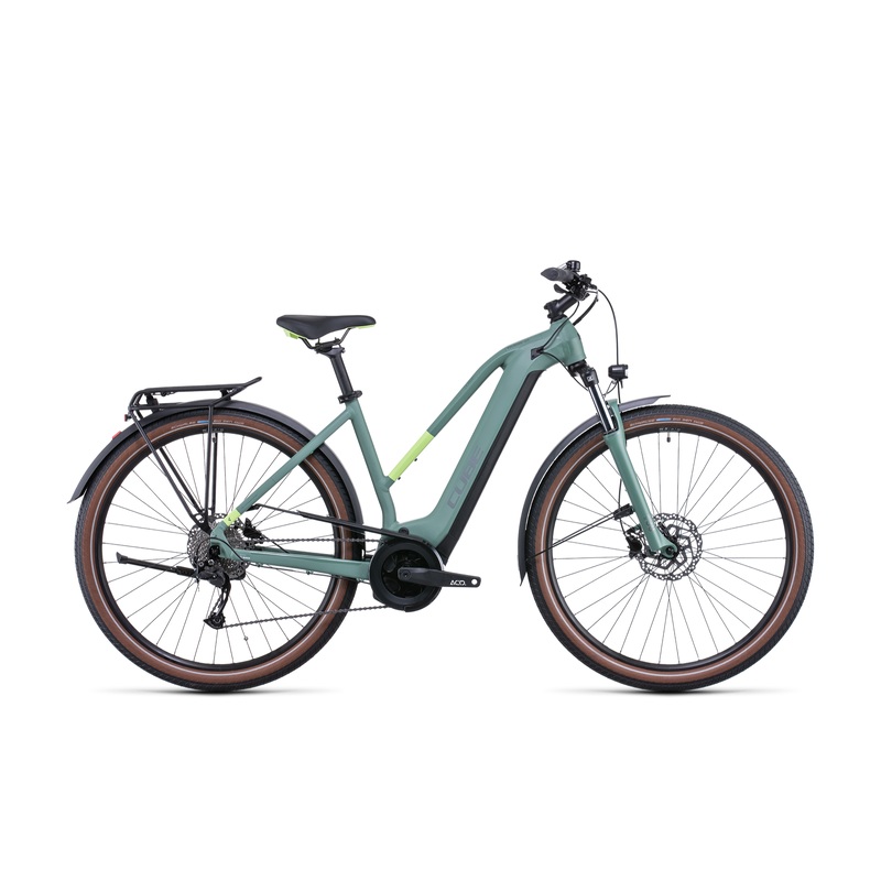 Cube Touring Hybrid ONE 500 Trapeze Electric Hybrid Bike Green 'n' Sharp Green