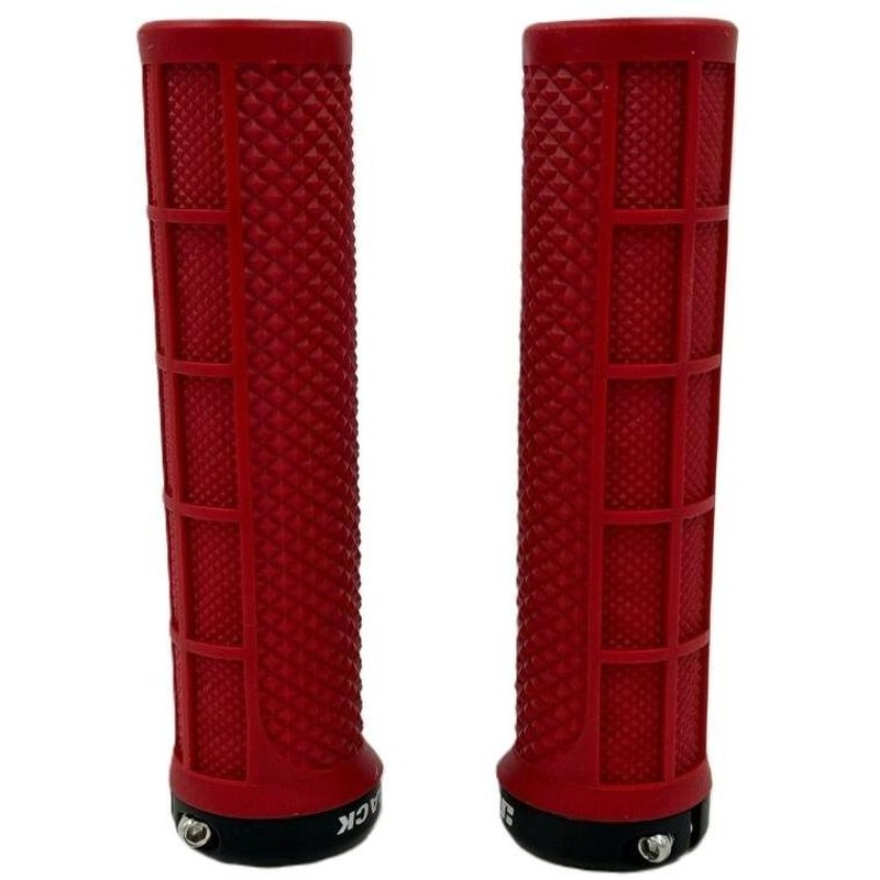 JetBlack Staple Lock On Grips Red