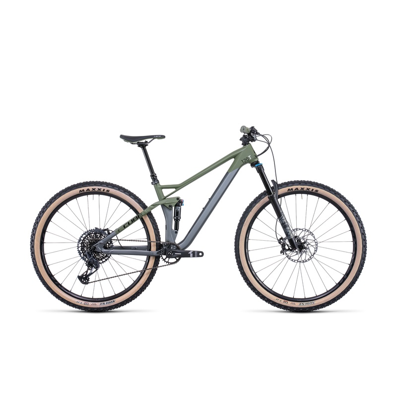Cube Stereo 120 HPC TM 29'' Dual Suspension Mountain Bike Flashgrey Olive