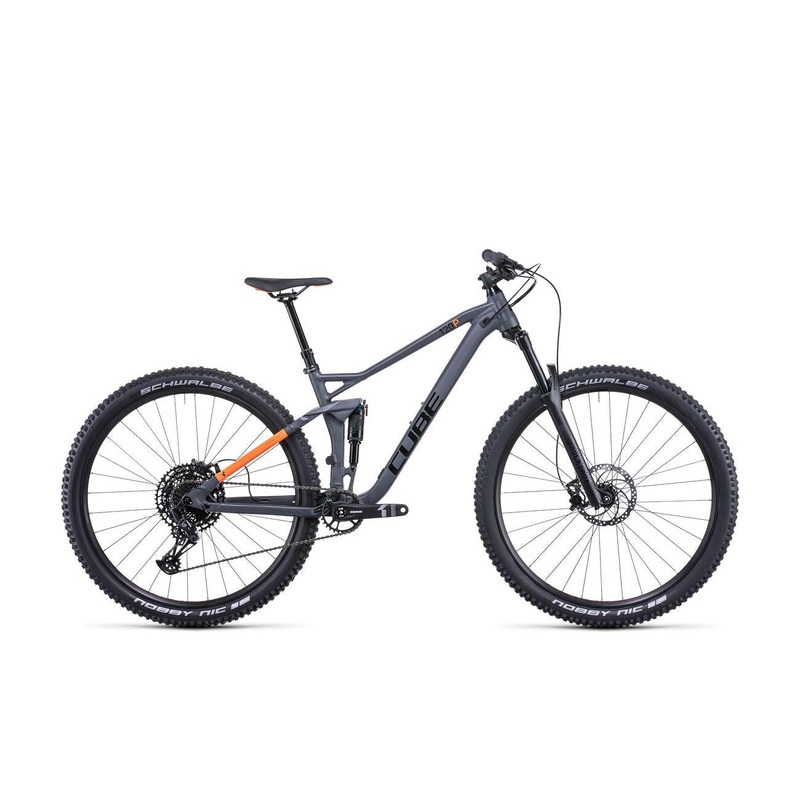 Cube Stereo 120 Pro Dual Suspension Mountain Bike Grey 'n' Orange