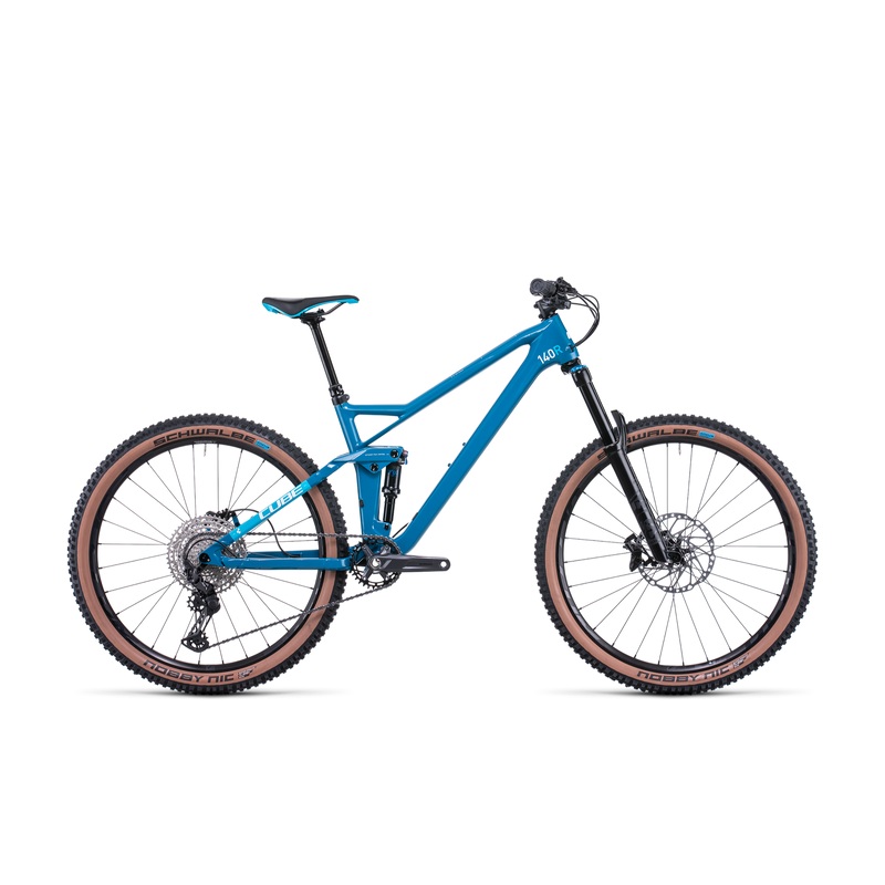 Cube Stereo 140 HPC Race 27.5'' Dual Suspension Mountain Bike Deepblue White