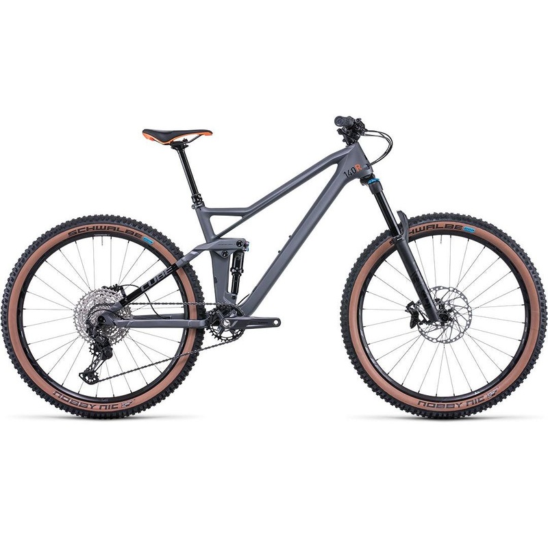 Cube Stereo 140 HPC Race Dual Suspension Mountain Bike Grey 'n' Orange