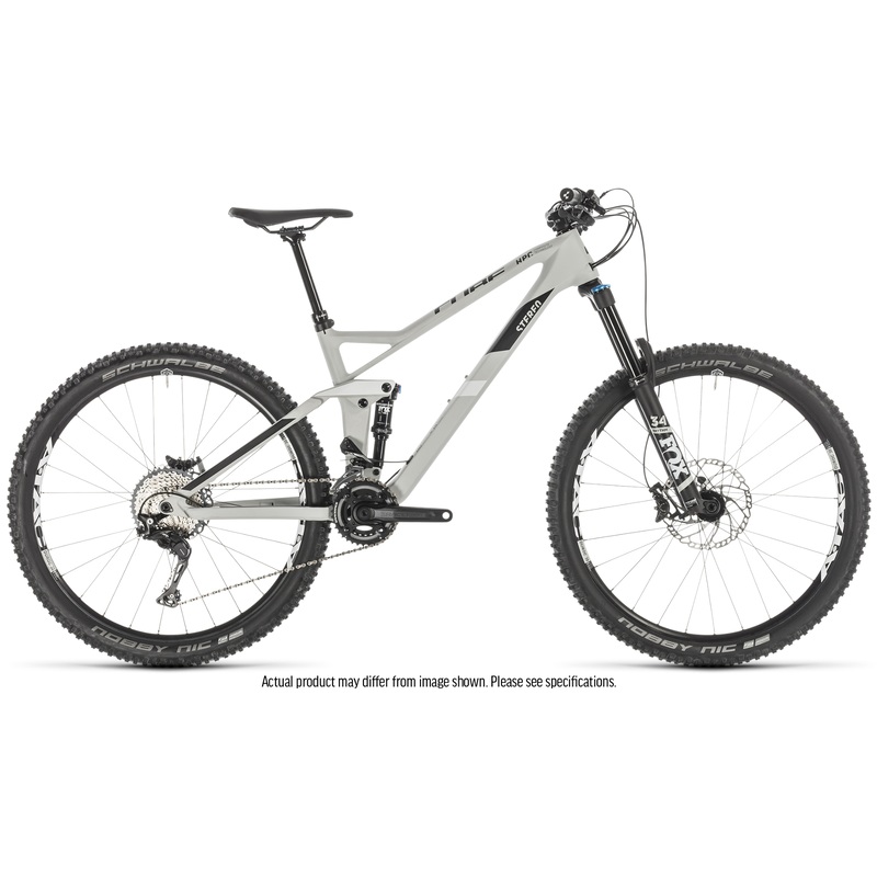 Cube Stereo 140 HPC Race Mountain Bike Grey/White (2019)