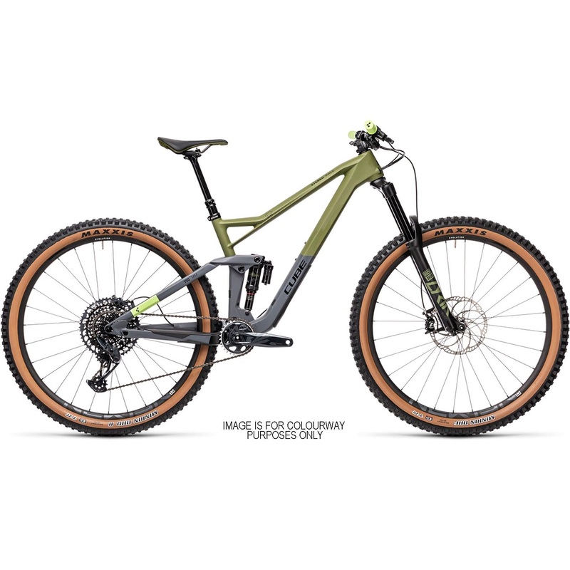 Cube Stereo 150 C:62 Race 29 Mountain Bike Olive/Grey (2021)