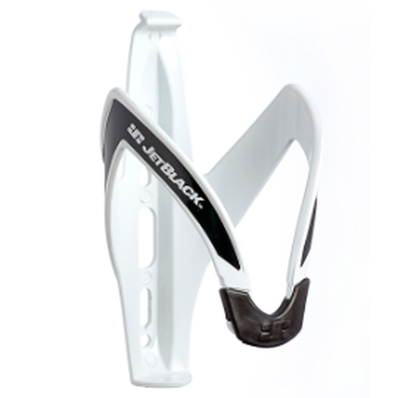 JetBlack Lightweight Bottle Cage White/Black