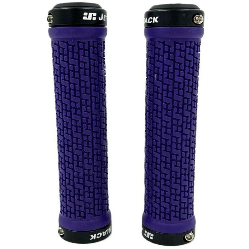 JetBlack Pin Lock On Grips Purple/Black Rings