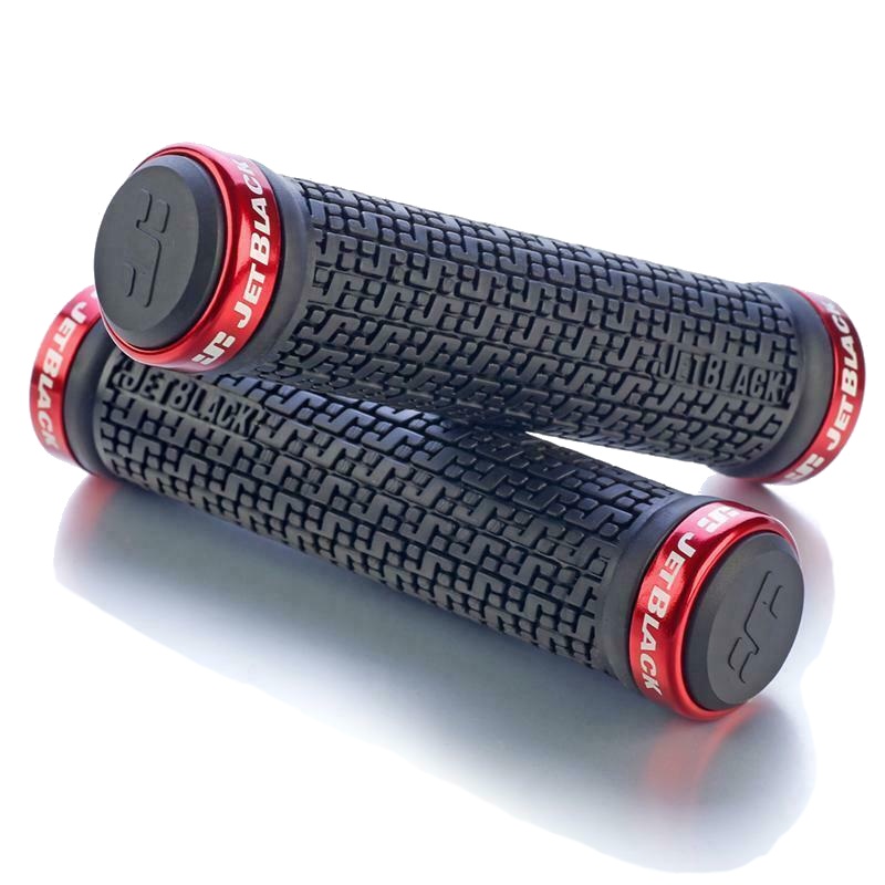 JetBlack Pin LockOn Grips Black/Red