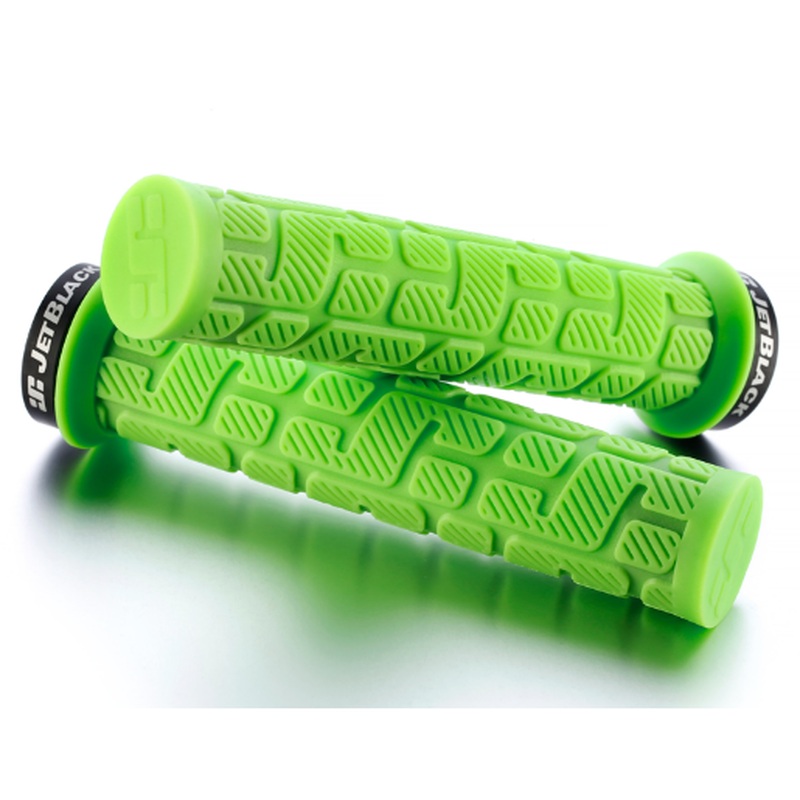 JetBlack Rip LockOn Grips Fluoro Green