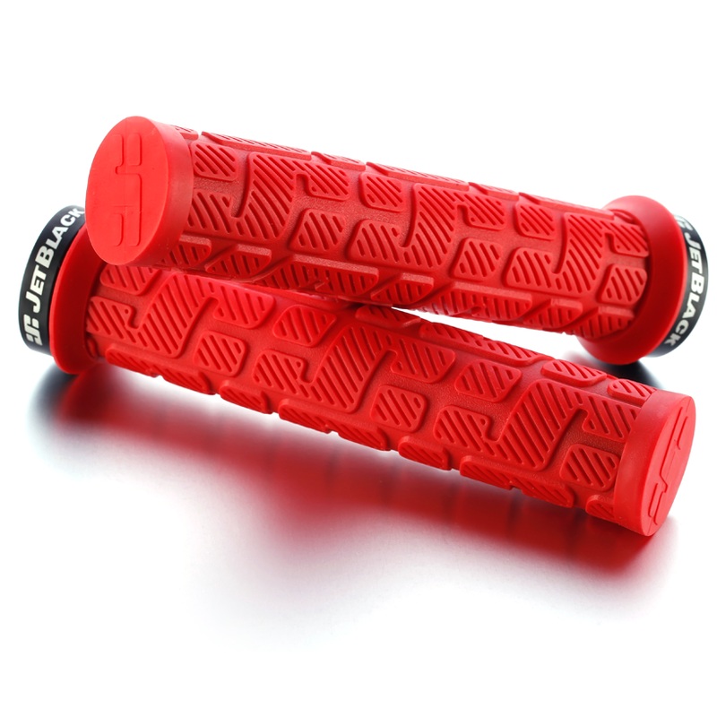 JetBlack Rip LockOn Grips Red/Black