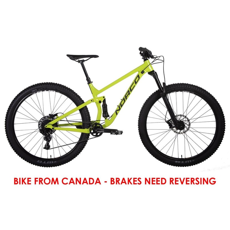 Norco Fluid 2 FS 29 LG (Reverse Brakes) Citron Charcoal Black 2019