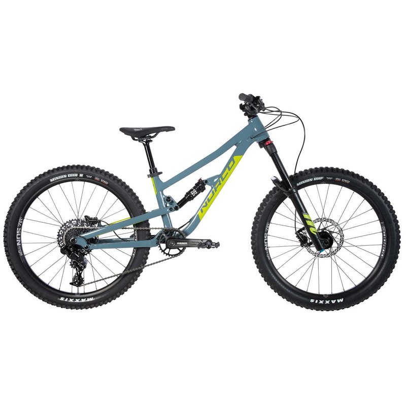 Norco Fluid 4.1 FS Kids Mountain Bike Slate Blue/Slime Green