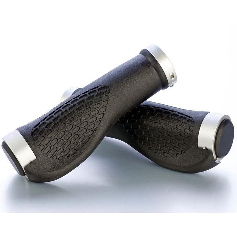 JetBlack Ergo LockOn Grips Black/Silver