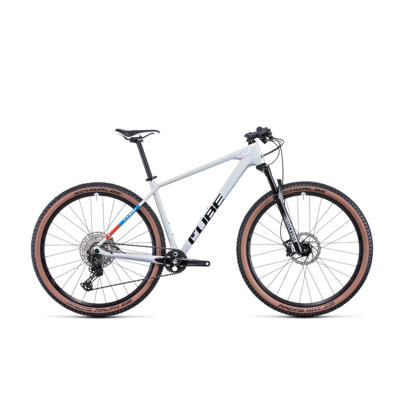 Cube Reaction C:62 Pro Hardtail Mountain Bike Prismagrey Blue Red
