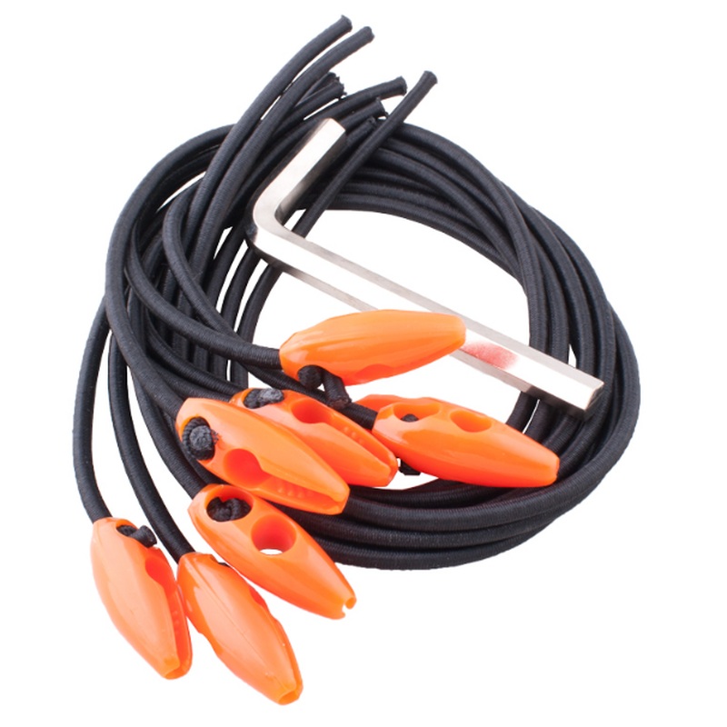 Jet Black Bungee with Hex Key (6 Pack)