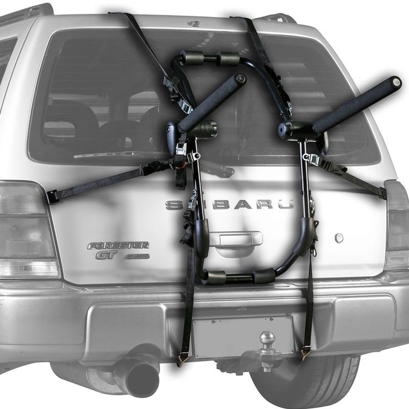 Jet Black Jet Track Bike Carrier | Trunk Rack (3 Bike) [w/Bungee Cords]