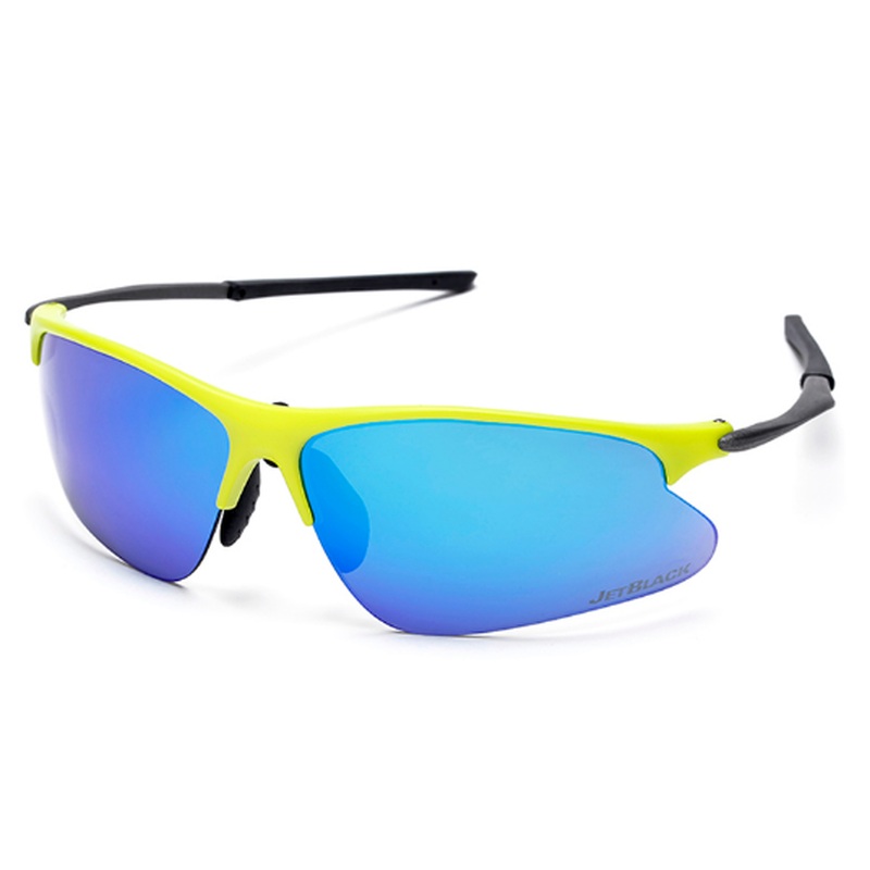 Jet Black Svelto Eyewear [Smoke Blue REVO Lens] (Yellow /Black)