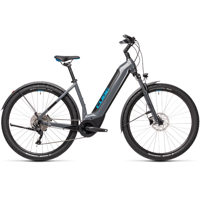 Cube Nuride Hybrid Pro 500 Allroad Electric Hybrid Bike Grey/Blue