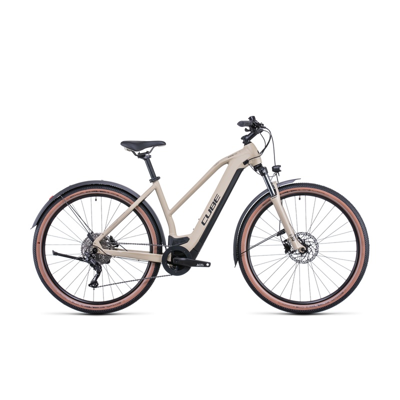 Cube Nuride Hybrid Pro 625 Allroad Trapeze Electric Hybrid Bike Desert 'n' Black