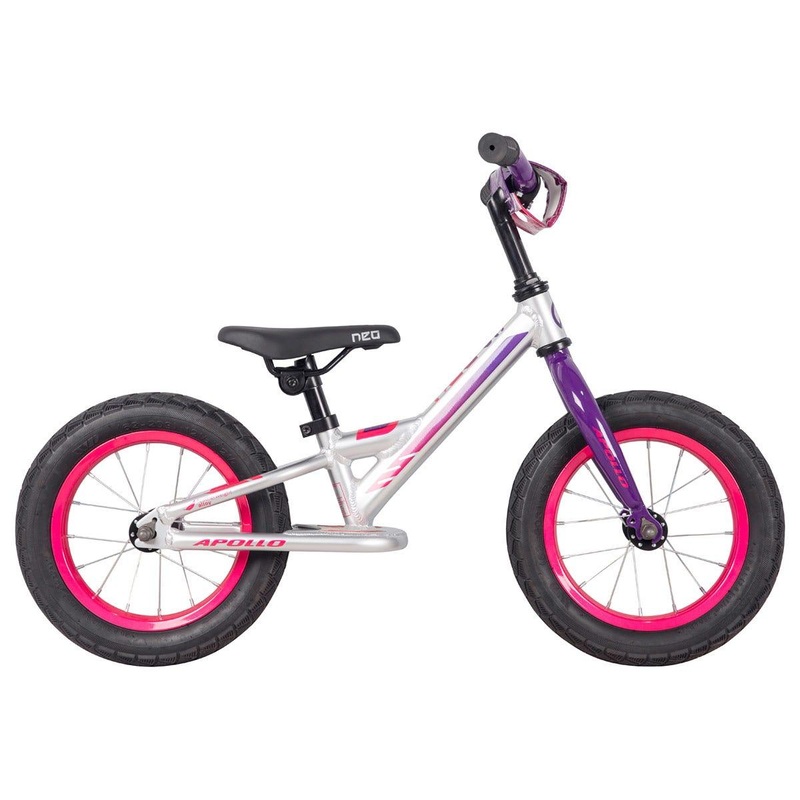 Neo+ Jr Balance Bike 12" Silver with Purple/Pink Fade (2022)