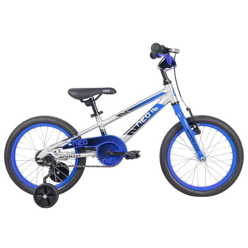 Neo+ Kids Bike 16'' Brushed Alloy Blue/Black Fade