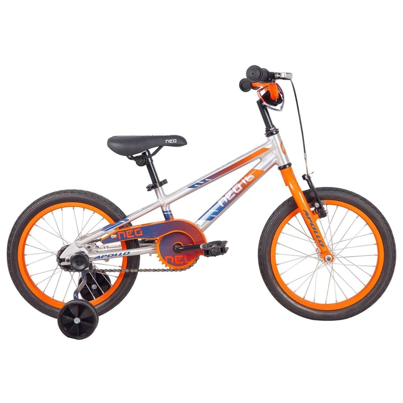 Neo+ Kids Bike 16'' Brushed Alloy Orange/Navy Blue Fade