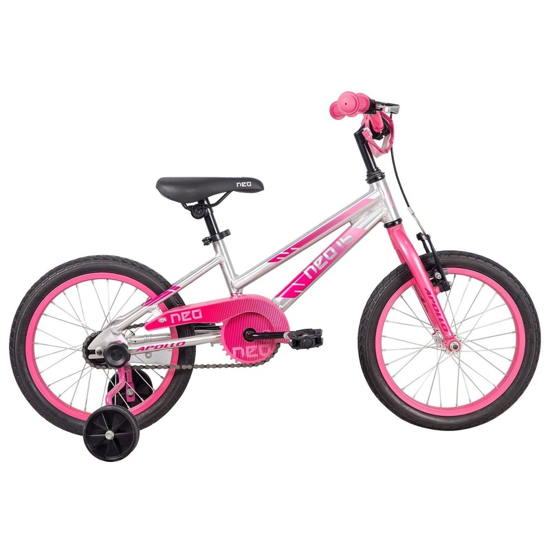 Neo+ Kids Bike 16'' Brushed Alloy Pink/Dark Pink Fade