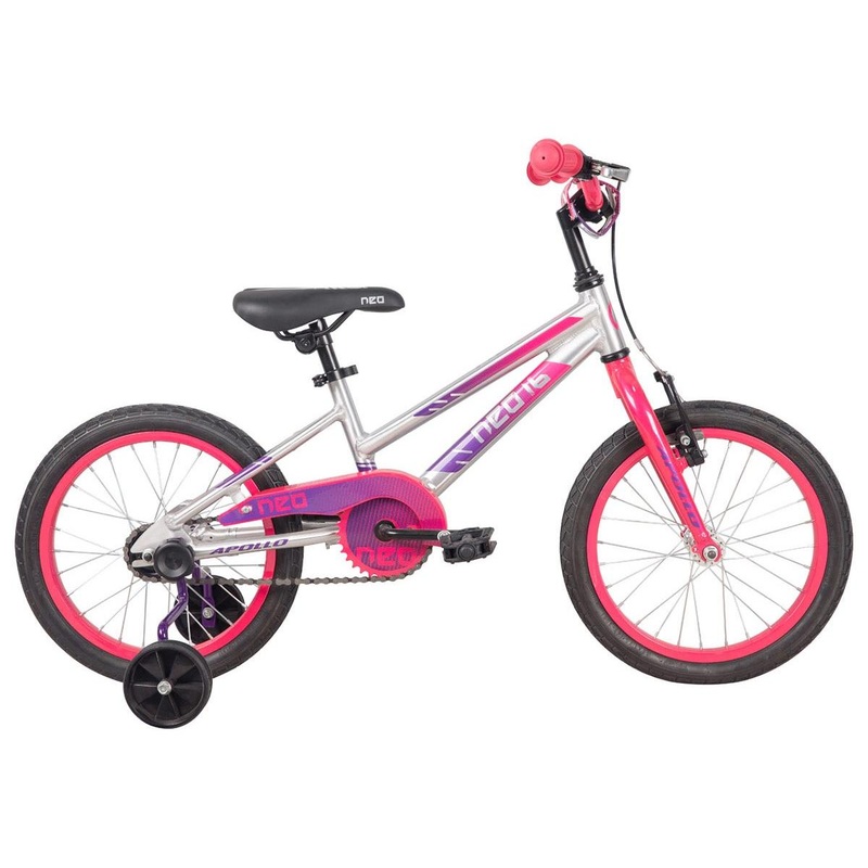 Neo+ Kids Bike 16'' Brushed Alloy Pink/Purple Fade