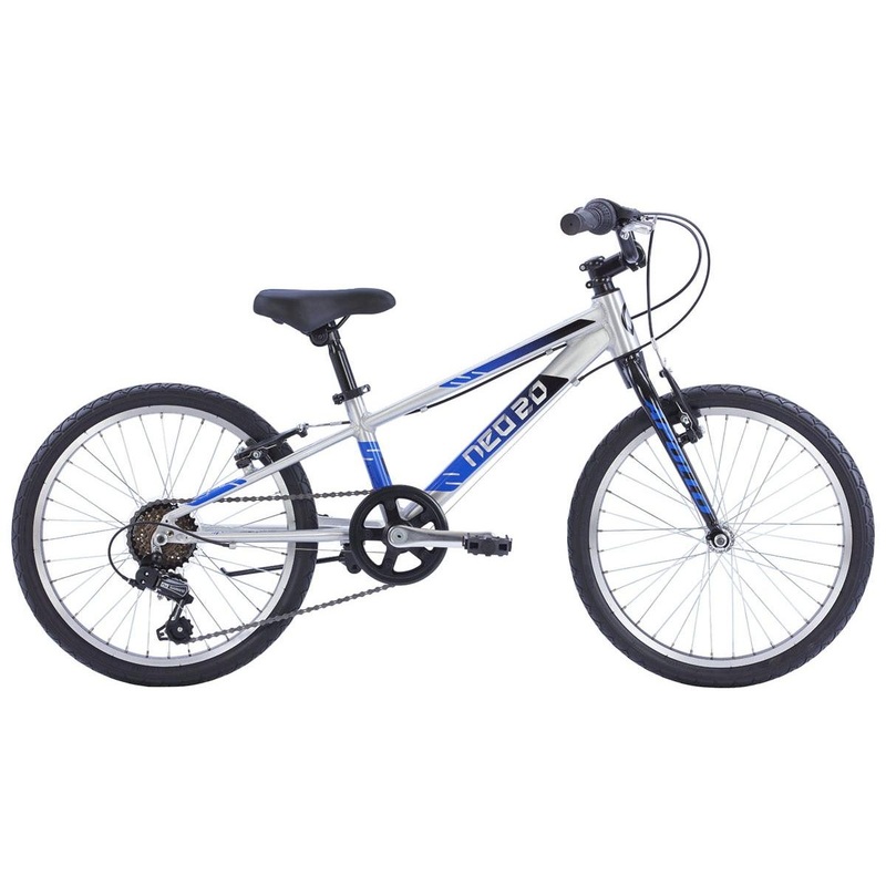 Neo Kids Bike 20'' 6-Speed Silver with Black Blue Fade