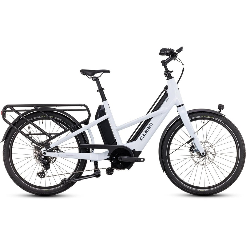 Cube Longtail Sport Hybrid 725 Electric Cargo Bike Flashwhite'n'Reflex