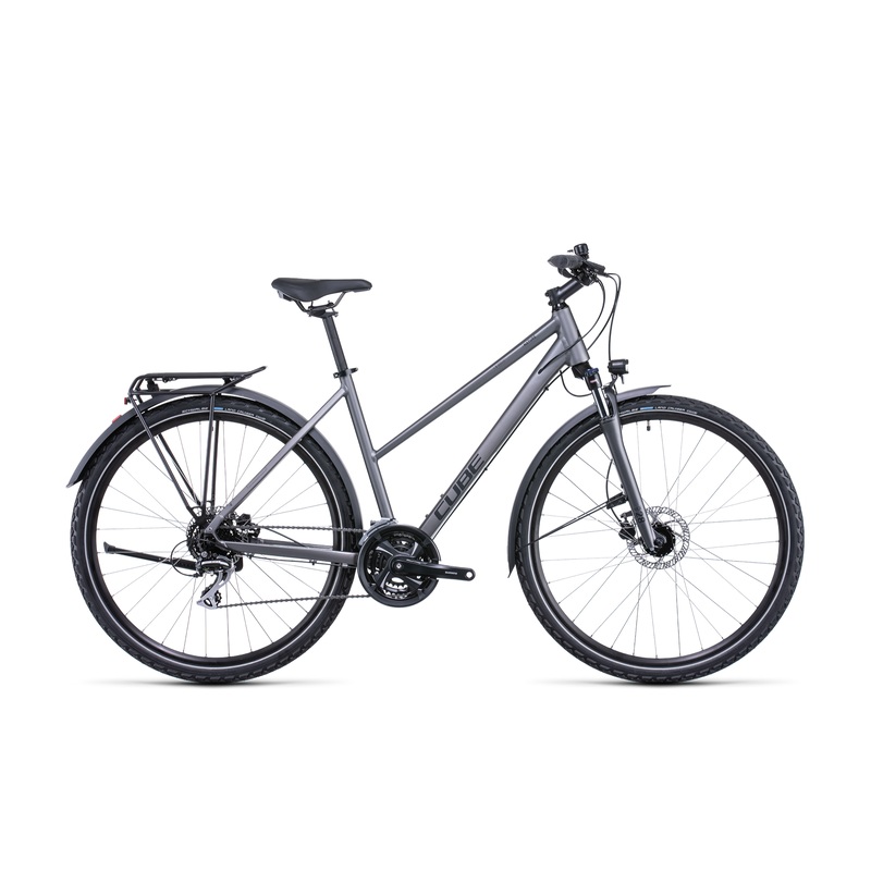Cube Nature All Road Trapeze Hybrid Bike Graphite Black