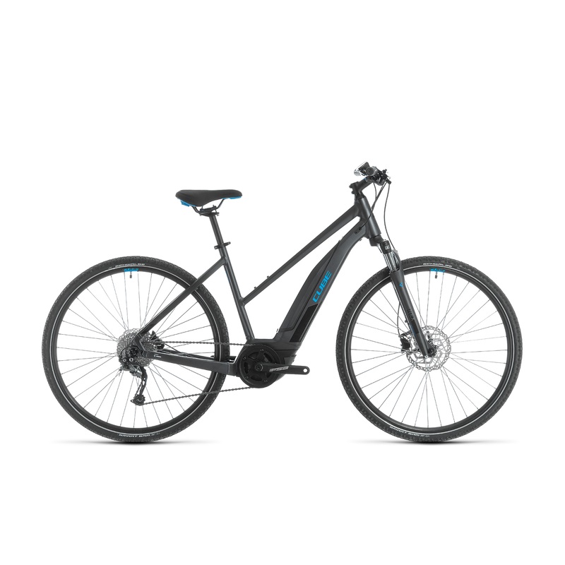 Cube Nature Hybrid ONE 400 Trapeze Electric Hybrid Bike Iridium/Blue (2020)
