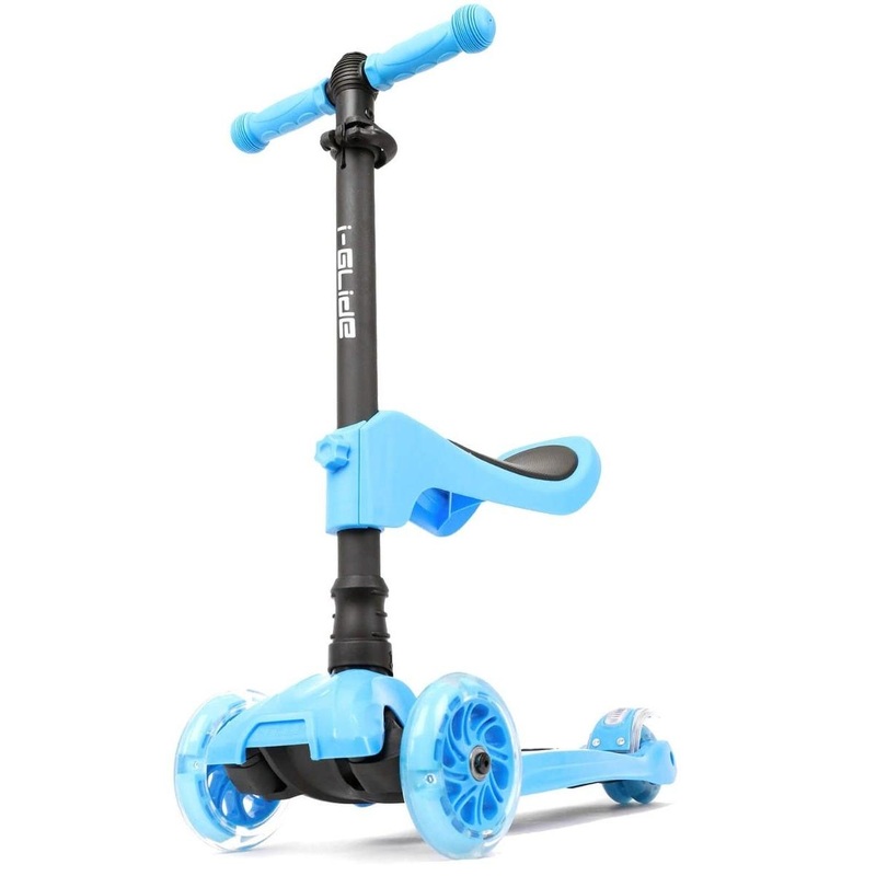 I-Glide with Lights and Seat Kids Scooter Blue