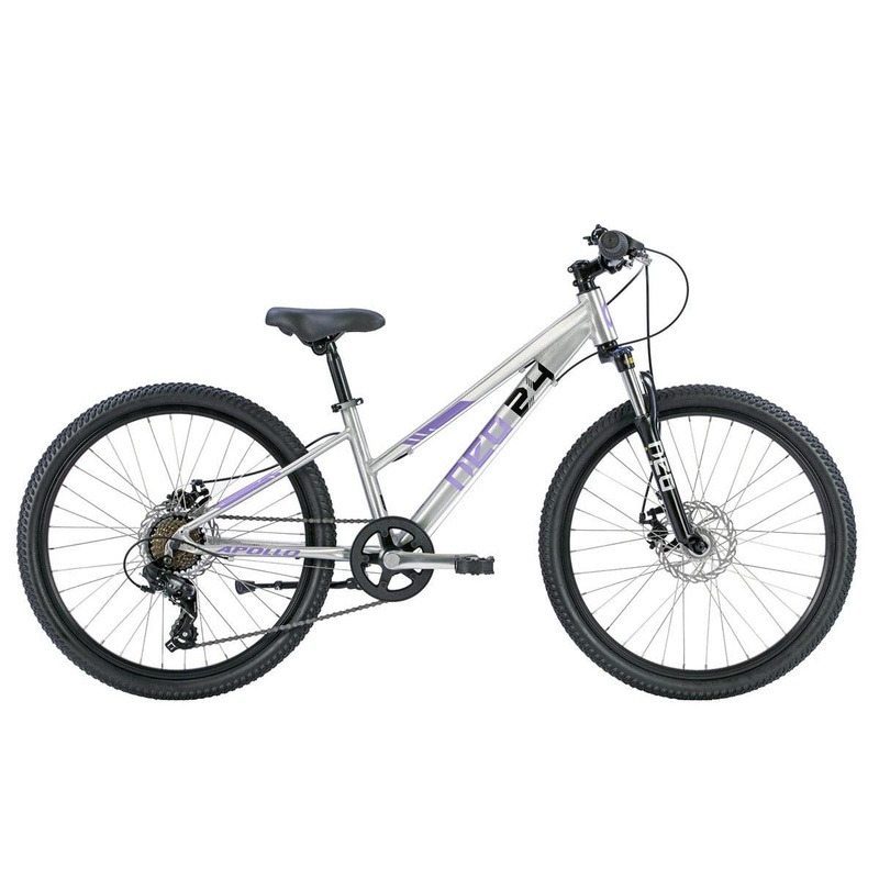 Neo Disc+ Kids Bike 24'' 7-Speed Brushed Alloy/Lavender/Black
