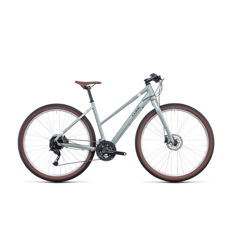 Cube Hyde Trapeze Hybrid Bike Green 'n' Grey