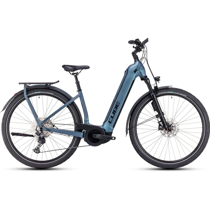 Cube Kathmandu Hybrid ABS 750 Easy Entry Electric Hybrid Bike Grey 'n' Blue