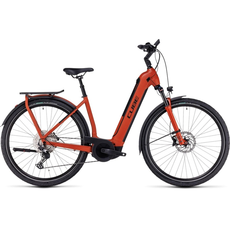 Cube Kathmandu Hybrid EXC 750 Easy Entry Electric Hybrid Bike Red n Black