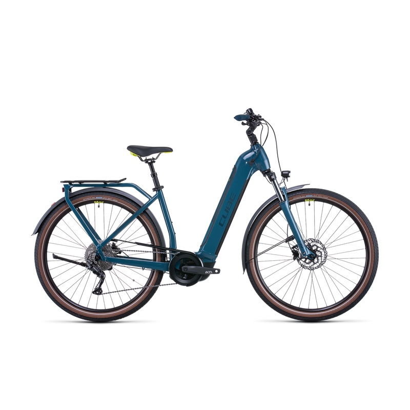 Cube Kathmandu Hybrid ONE 625 EasyEntry Hybrid Bike Teal 'n' Lime