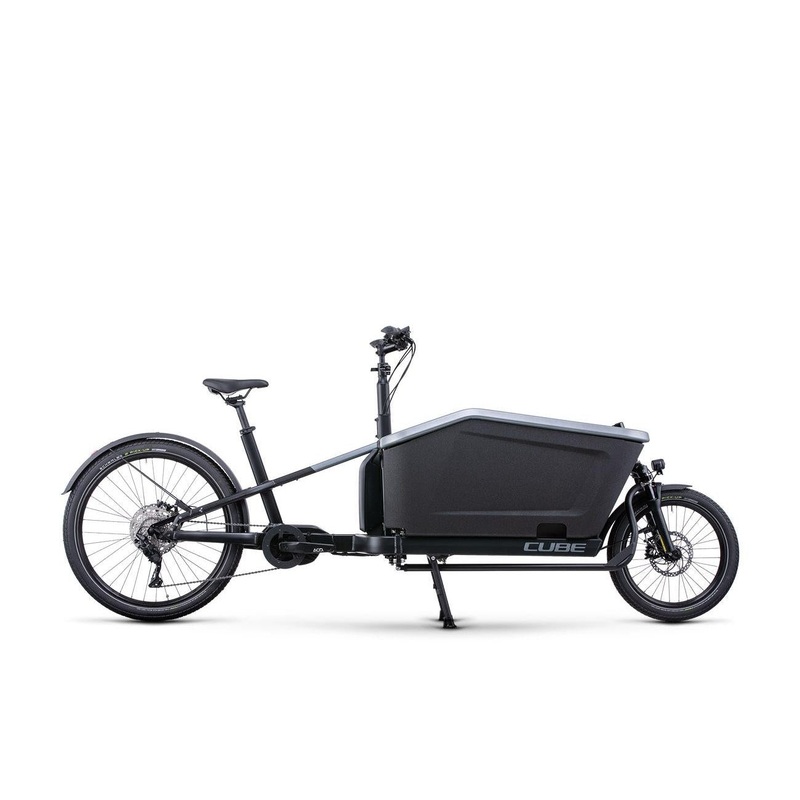 Cube Cargo Sport Dual Hybrid 1000 Electric Cargo Bike Flash Grey/Black
