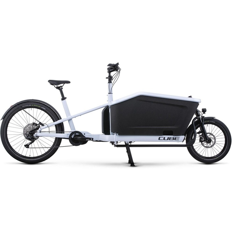 Cube Cargo Sport Dual Hybrid 1000 Electric Cargo Bike Flashwhite'n'Black
