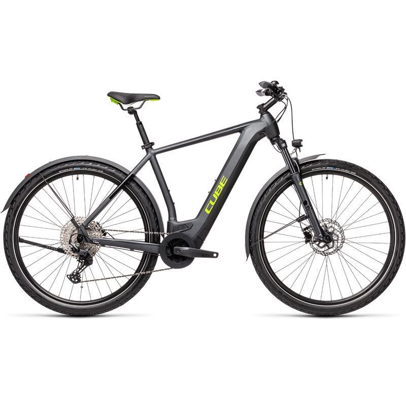 Cube Cross Hybrid Pro 500 Allroad Electric Hybrid Bike Iridium/Green
