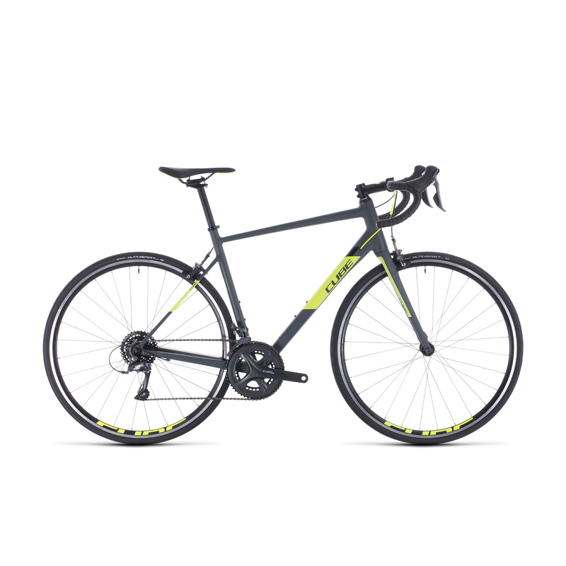 Cube Attain Road Bike Grey/Flash Yellow (2020)