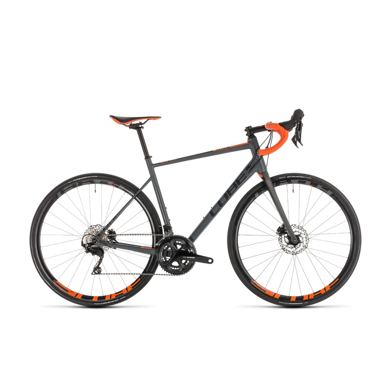 Cube Attain SL Disc Road Bike Grey/Orange