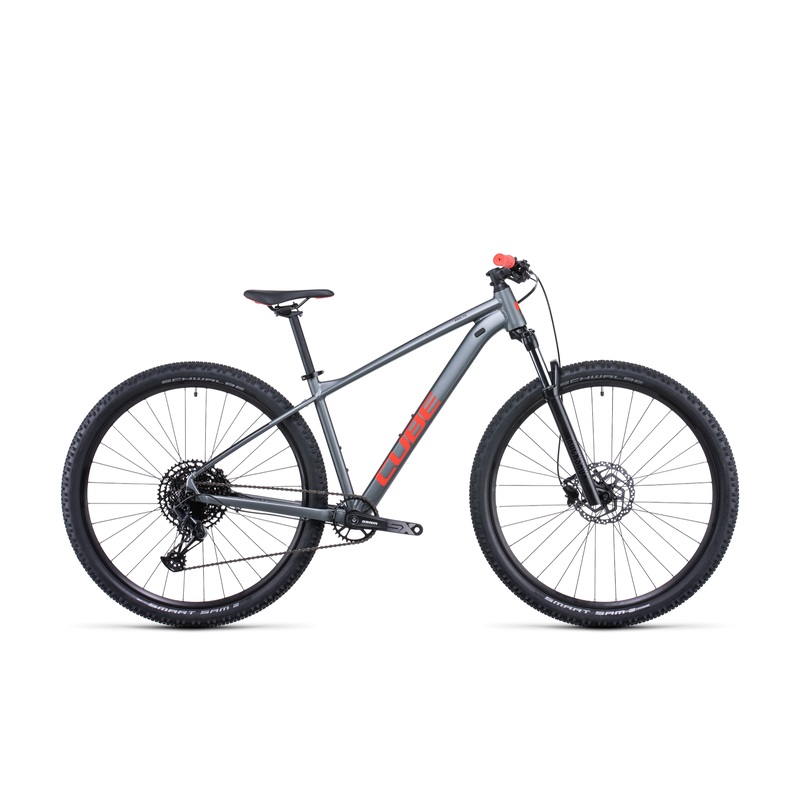 Cube Analog Hardtail Mountain Bike Flashgrey Red