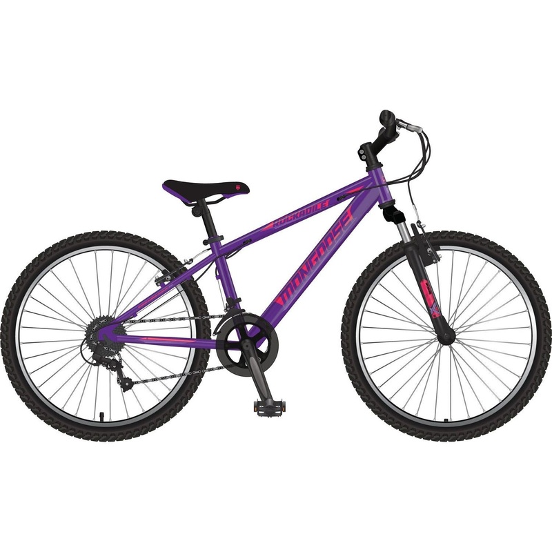 Mongoose Rockadile Kids Mountain Bike 24 Inch Purple (2019)