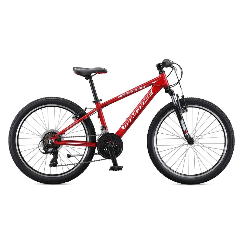 Mongoose Rockadile Kids Mountain Bike 24 Inch Red (2019)