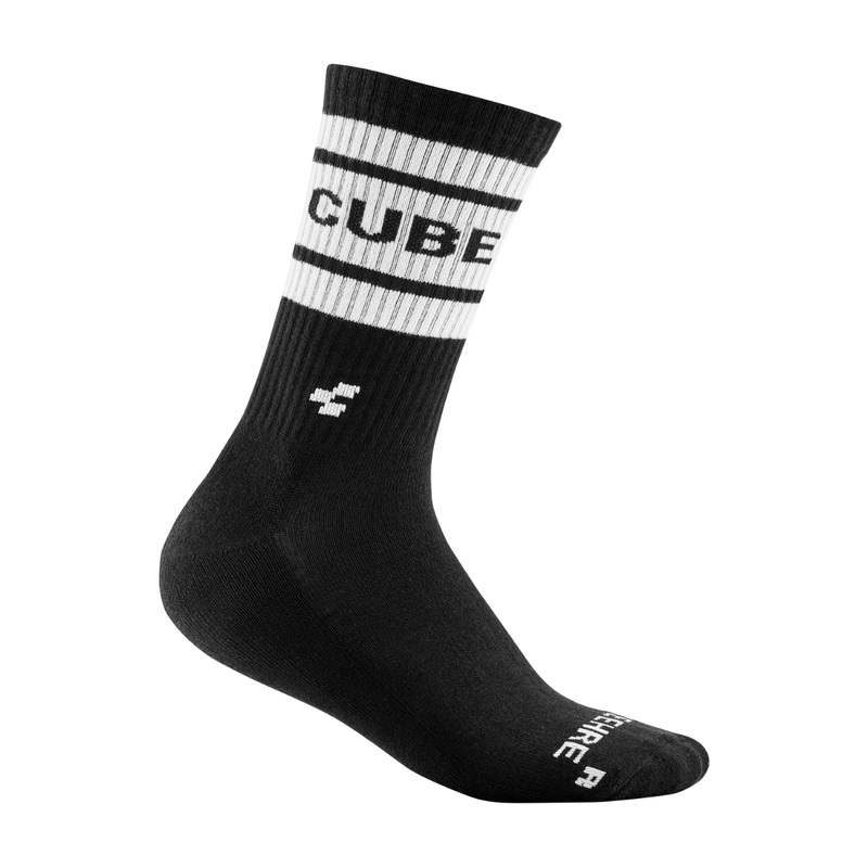 Cube After Race High Cut Socks Black/White