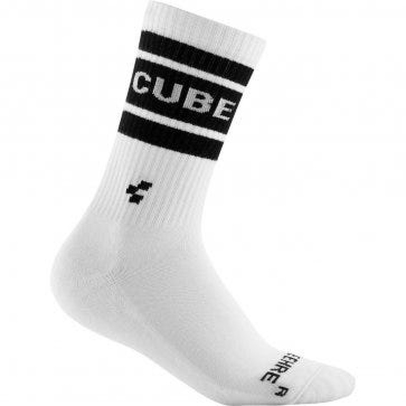 Cube After Race High Cut Socks White'n'Black