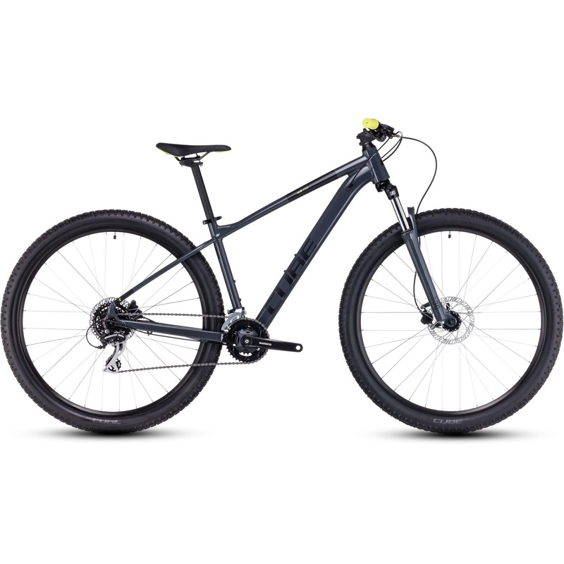 Cube Aim Pro Hardtail Mountain Bike Grey 'n' Flash Yellow