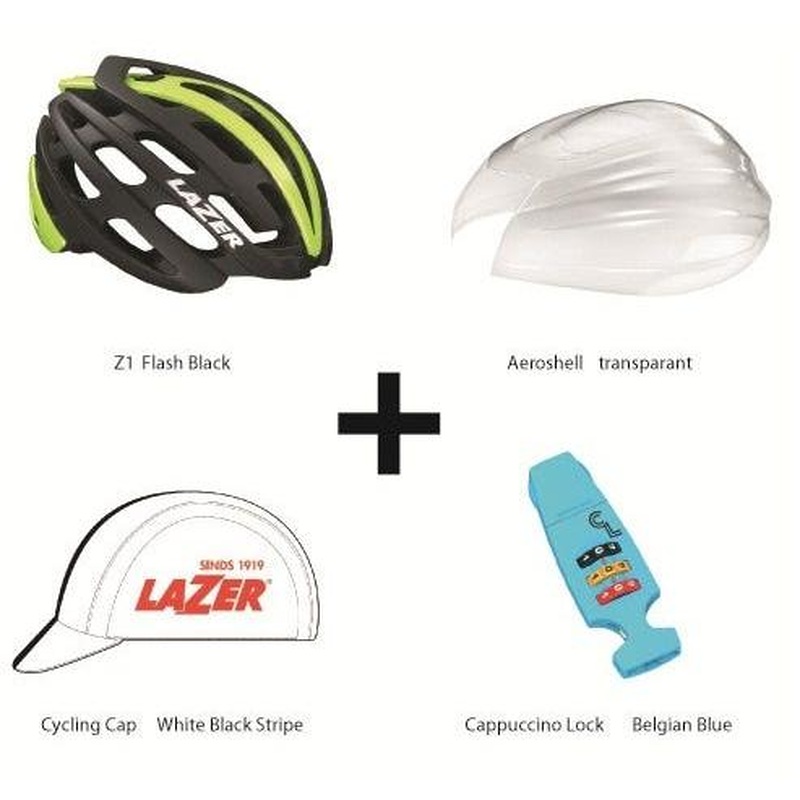 Helmet Lazer Z1 Kit Black Fluro Yellow